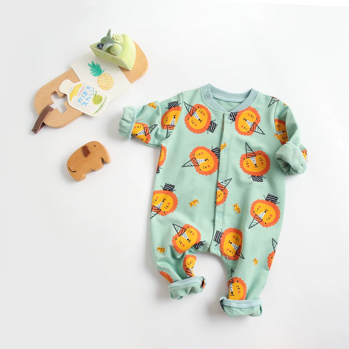 Демисезонный детский мультфильм с длинным рукавом, боди для новорожденных