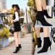 8788-9 European and American fashion thin boots slim heels high heels pointed wool sexy nightclub thin winter women's short boots