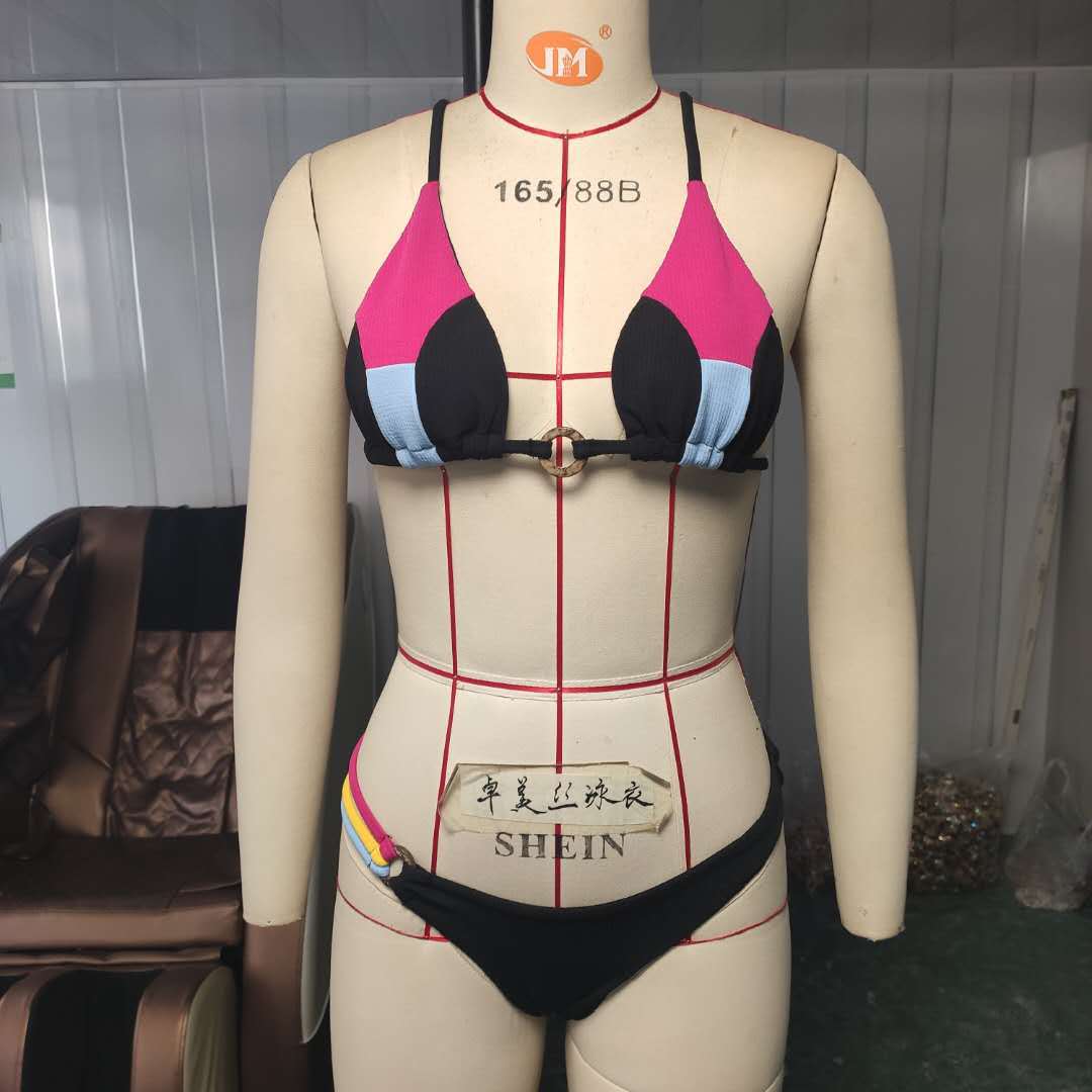 split multi-color stitching sexy bikini NSZO16937