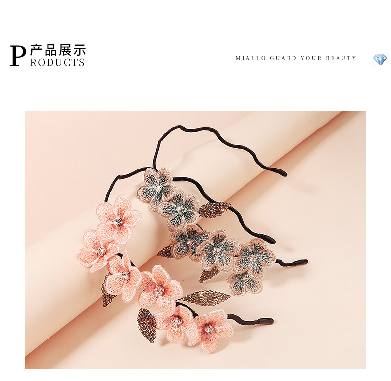 retro flower head flower handmade three-dimensional beaded headband