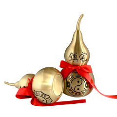 Manufacturer's direct supply copper gourd ornament open eight-trigram gourd copper craft wholesale
