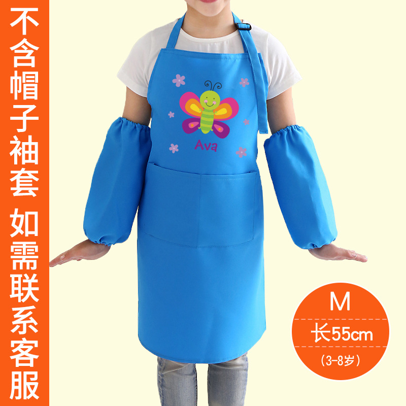 Lindo delantal antiincrustante para niños personalizado cocina casera jardín de infantes pintura de arte ropa pequeños medianos y grandes niños logotipo impreso
