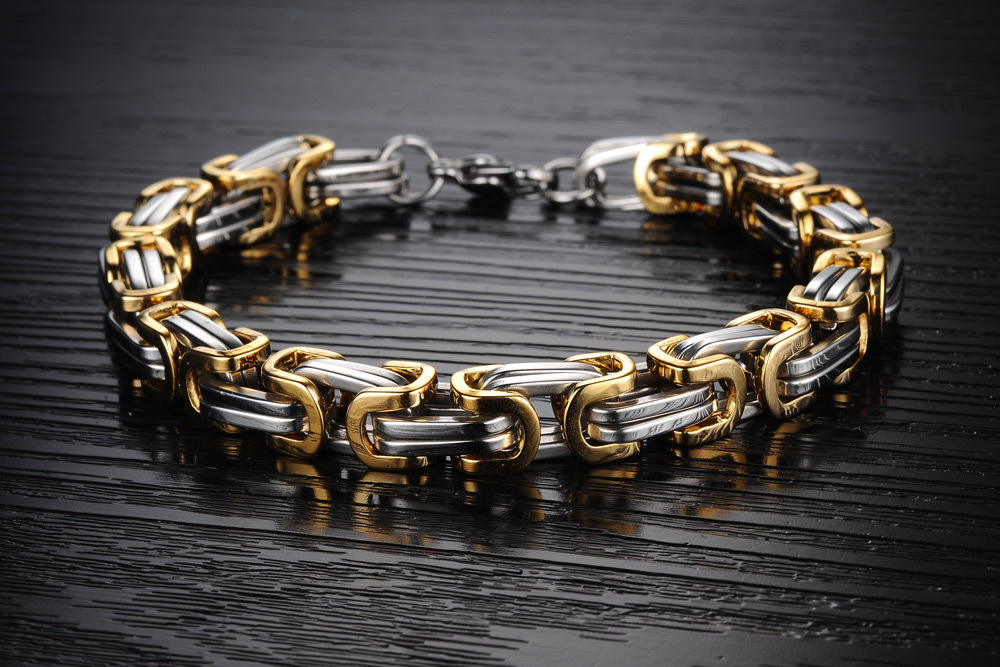 Simple Style Geometric Titanium Steel Plating Bracelets Necklace display picture 3