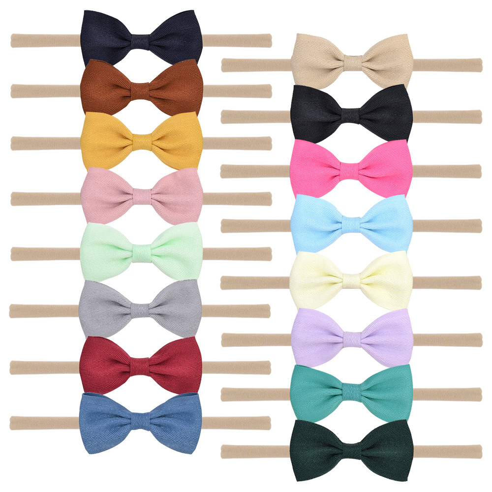 Fashion Children Bow Elastic Nylon Headband display picture 6