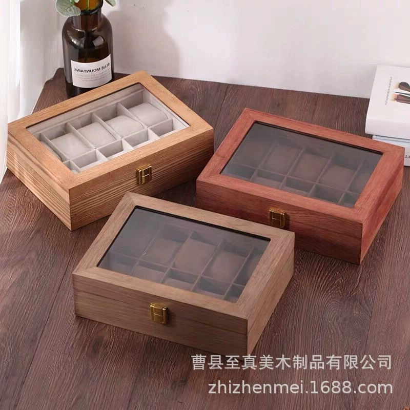 Коробка для хранения часов окно деревянный браслет для украшений элитная упаковка для часов Органайзер коробка браслет пластина стойка для часов коллекция