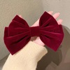 Brand black hairgrip with bow, fashionable hair rope, European style, internet celebrity, Korean style