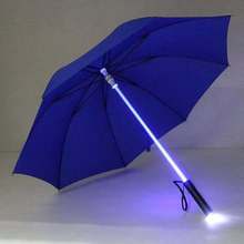 長桿戶外遮陽創意中棒發光LED 照明燈光傘定一制晴雨禮品廣告太陽
