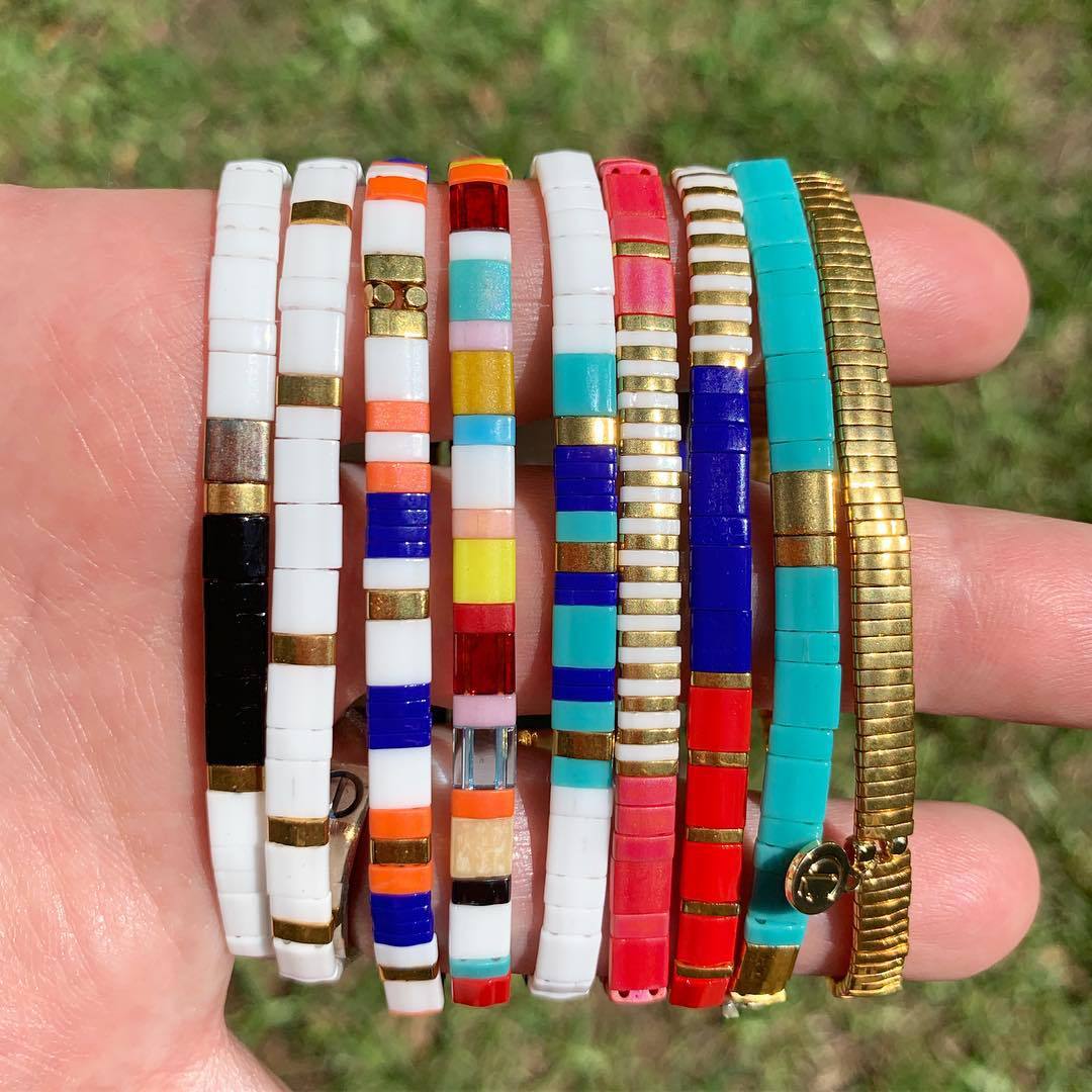 1 Pièce Bohémien Rectangle Perlé Femmes Bracelets display picture 3