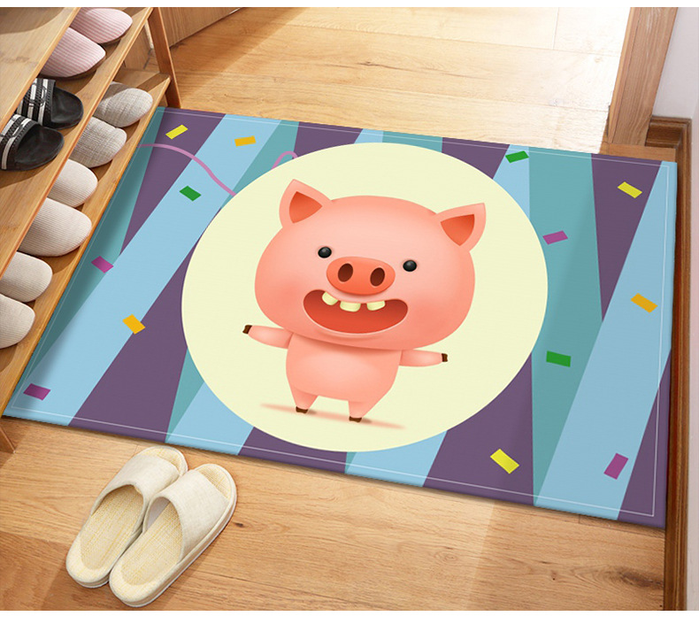 Cartoon Door Mat for Entrance, Toilet, Bathroom, Household Absorbent Carpet, Entryway Foot Mat, Foyer