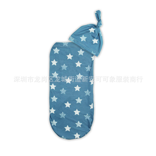 A50 Elastic Anti-Surprise Baby Sleep Suit Hat Set Newborn Swaddle Bonnet Kick Proof Blanket Baby Blanket
