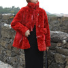 2020 new pattern Fur integrated Lambswool coat winter thickening Korean Edition Fur imitation Stand collar Fluffy overcoat