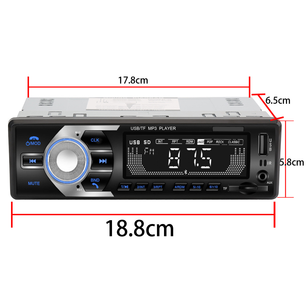Car MP3 Bluetooth 520 Car MP3 Player U Disk Card Radio Bluetooth Hands-Free Call Car MP3