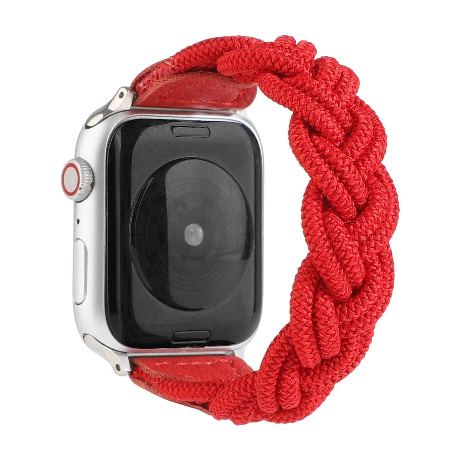 Apple, woven elastic watch strap handmade with pigtail