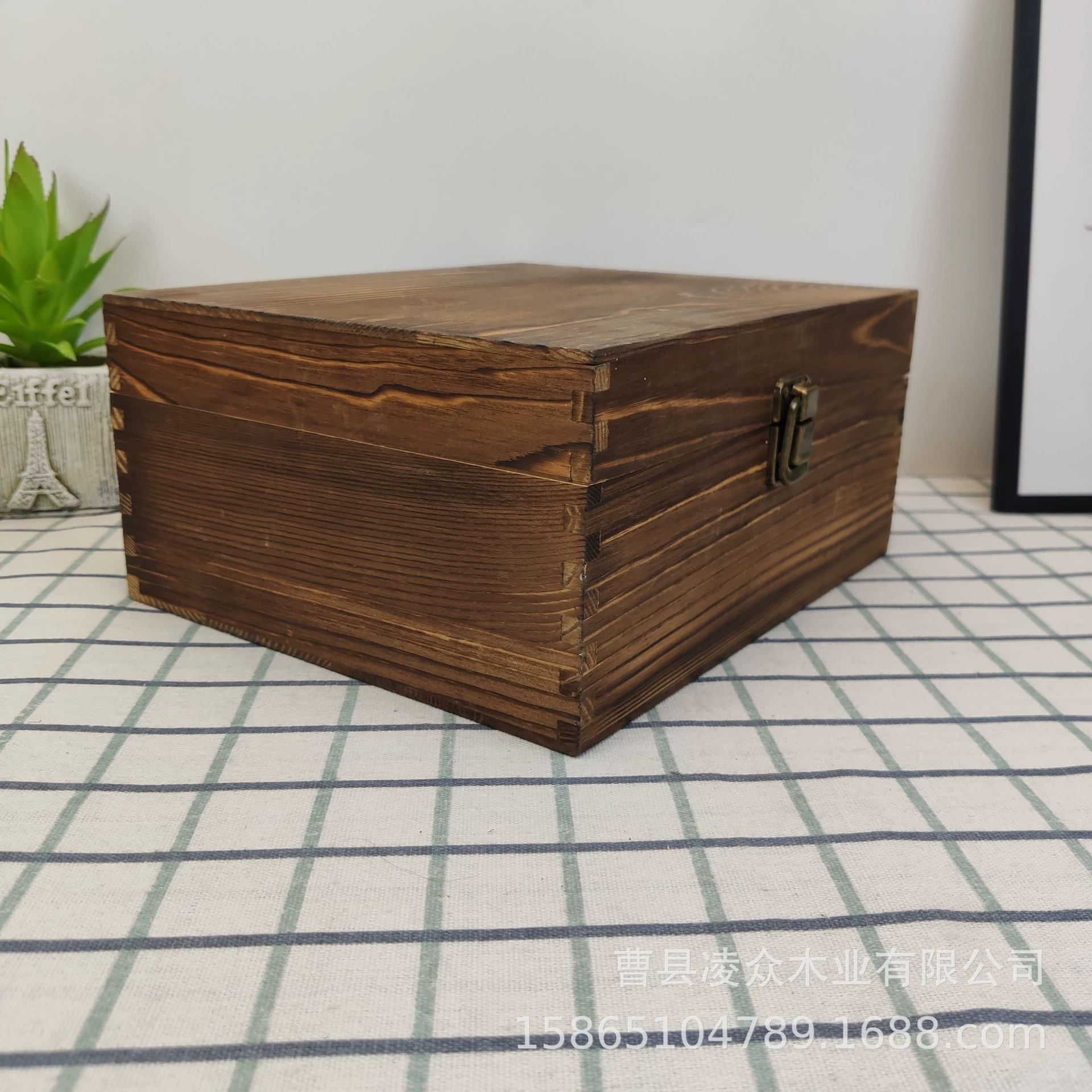 Ящик для хранения с замком Деревянный ящик для хранения Настольный ящик для хранения Бытовая твердая древесина Ящик для хранения всякой всячины