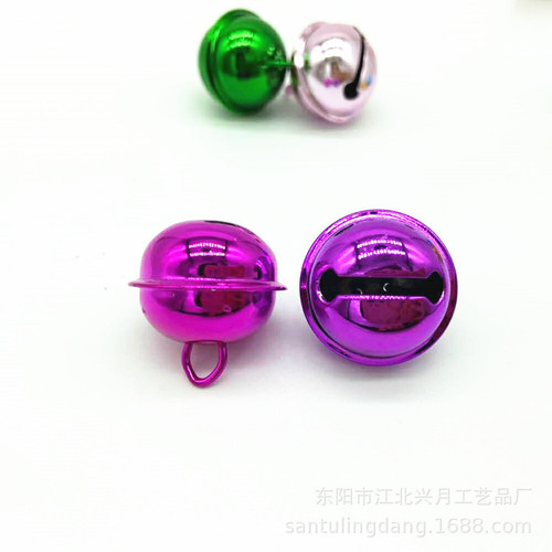 Candy color 22 one-word wire bell Christmas diy accessories wind chime pendant pet collar colorful metal bell