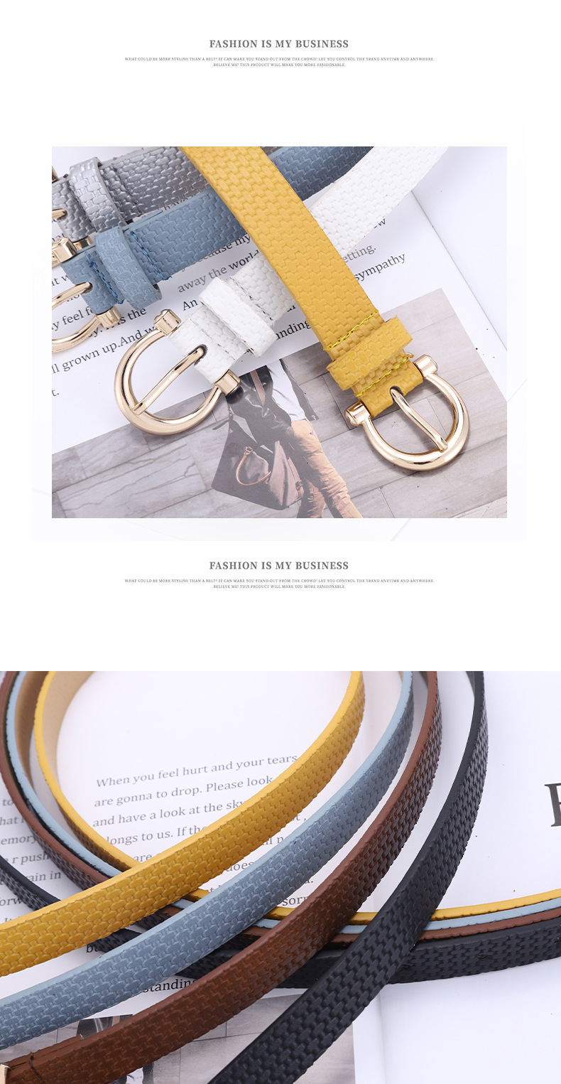 Creative Ladies Fashion Straw Mat Pattern Belt Wild Pu Pin Buckle Decorative Jeans Belt Wholesale Nihaojewelry display picture 8