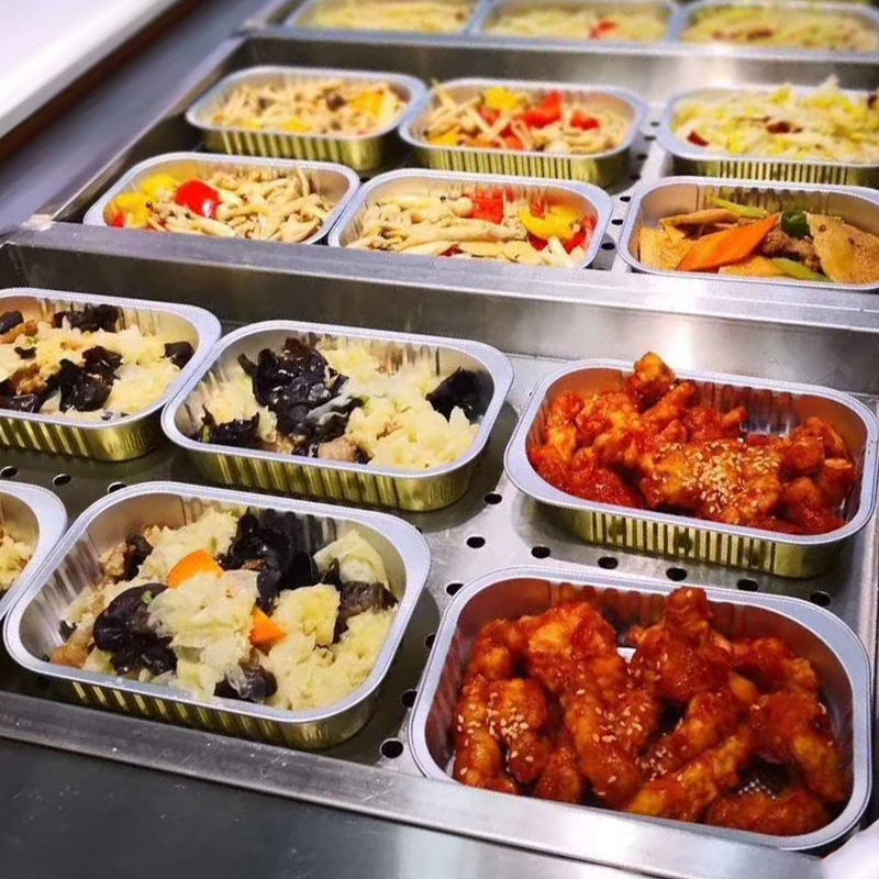 金信sinopack320金色虾尾麻辣小海鲜餐饮酒店外卖加厚锡纸盒