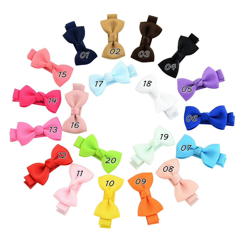 Hot Selling Multi-color Children's Solid Color Bow Hairpin Set display picture 4