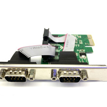 台式機PCI-E轉RS232串口卡2口PCI-E串口卡擴展卡9針COM口轉接卡