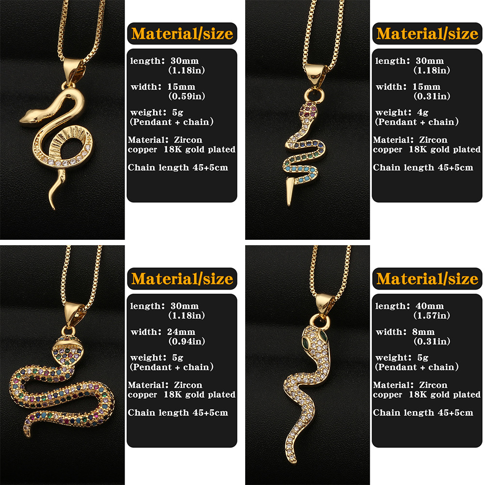 Collar De Serpiente Exagerado De Moda display picture 23