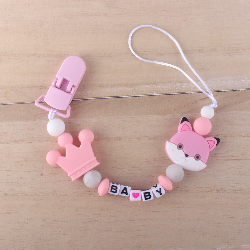 Directo de fábrica de silicona chupete cadena bebé zorro de silicona mordedor juguete molar AliExpress Amazon comercio exterior