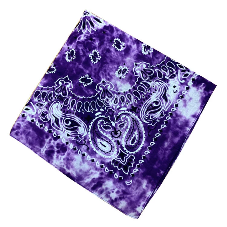 Headscarf, polyester 55 cm, paisley vortex print, one size (multi-color)