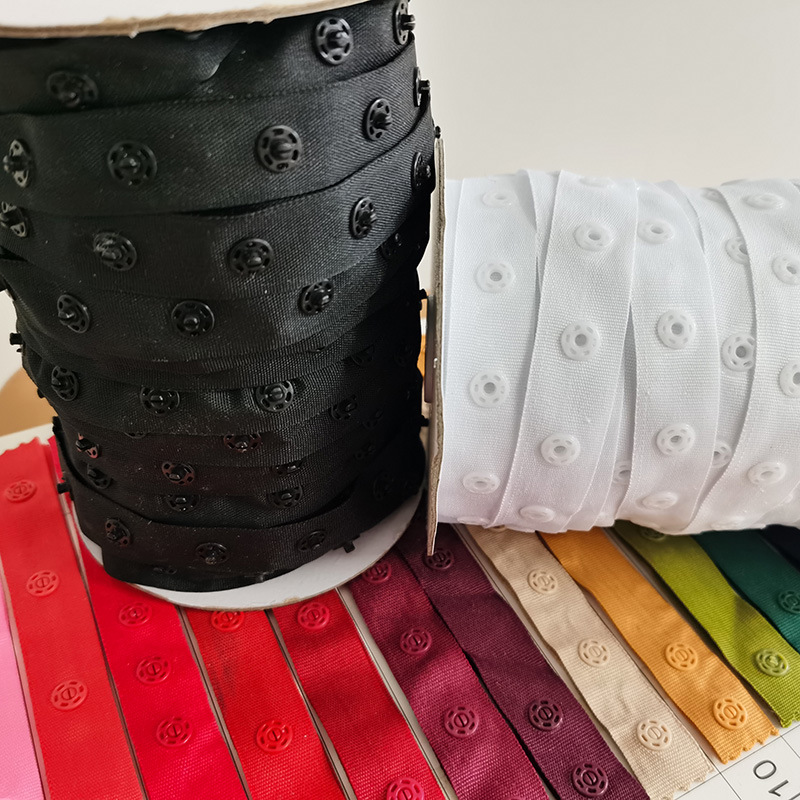 厂家婴儿童宝宝按扣带暗扣带 啪啪钮布带隐形塑料子母扣织带扣|ms