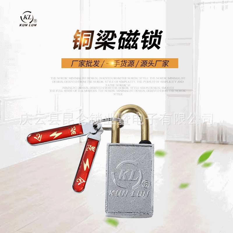 Замок замочной скважины электромагнитного замка Куньлунь коробки метра силы падлок замка кода магнитной индукции медного луча 30 мм магнитный