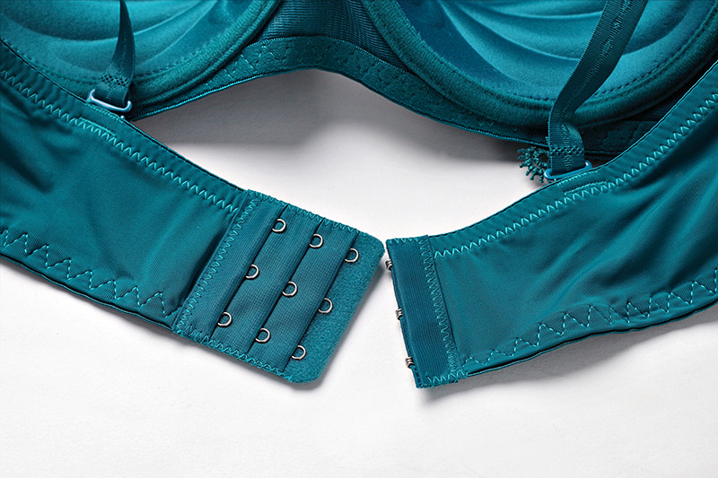 High quality lace gathered bra set, solid color nylon sexy lingerie set_voghion.com