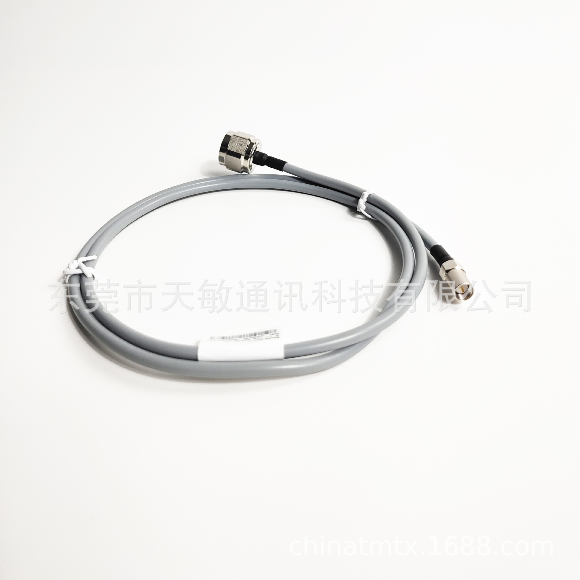 1米RG141跳线(一端N-J，一端SMA-J)0-6G低损耗耐高低温线缆1米长