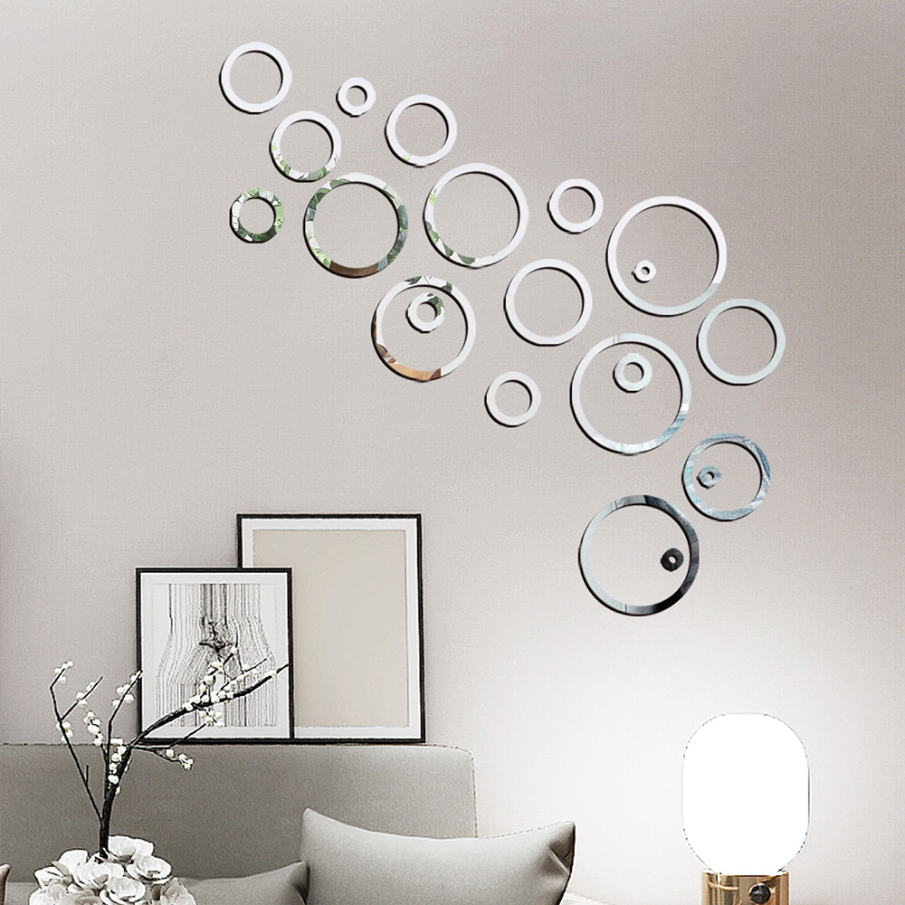 3d Acrylic Mirror Circle Wall Sticker display picture 11