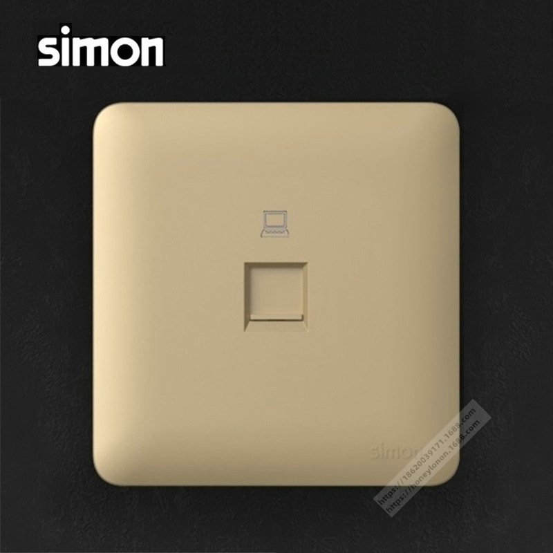 Simon/西蒙 i6系列 一位信息插座(六类)(香槟)765618-46