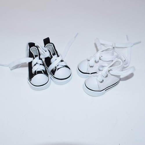 20CM cotton doll shoes 6 points BJD doll casual shoes 5CM small mini canvas shoes doll shoes