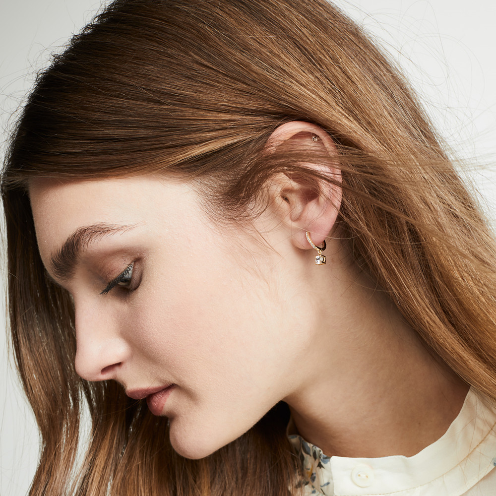 Geometric Fashion 925 Sterling Silver Gem Plating Earrings display picture 3