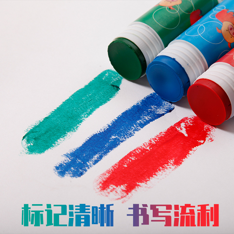 Fábrica al por mayor marca veterinaria crayón rojo verde azul cuerpo de cerdo de tres colores marca crayón cría marca gadget