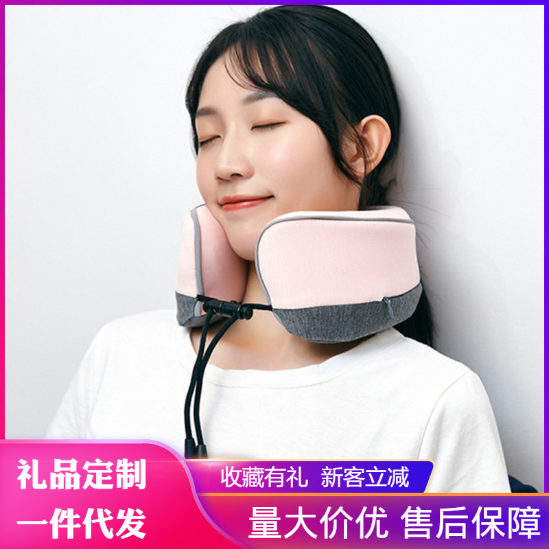 棉U型记忆棉枕头护颈枕 办公室午睡抱枕商务旅行出差枕头定制logo