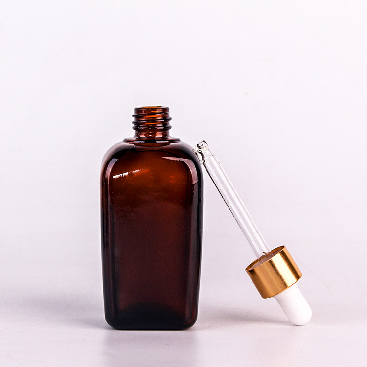 四方茶色精油瓶