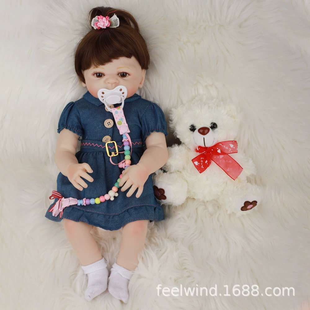 All -glue Simulation Baby Rebirth Doll Toys Silicone Reborn Doll 18 '48cm