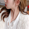 South Korean goods, earrings, metal silver needle, simple and elegant design, internet celebrity, silver 925 sample