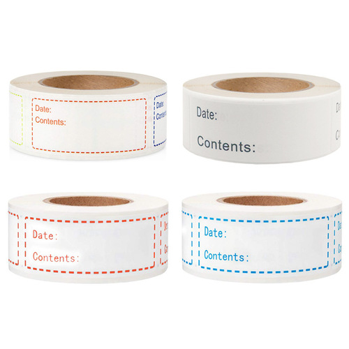 Wholesale 500 sheets/roll date stickers home storage marking labels waterproof and oil-proof storage content stickers