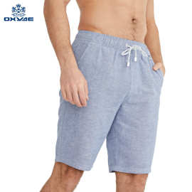 男装短裤夏季休闲宽松纯棉麻清新透气五分裤慢跑裤衩现货批发男裤