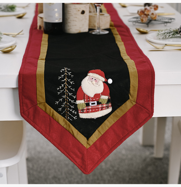 Christmas Decorations Red And Black Snowman Tablecloth display picture 8