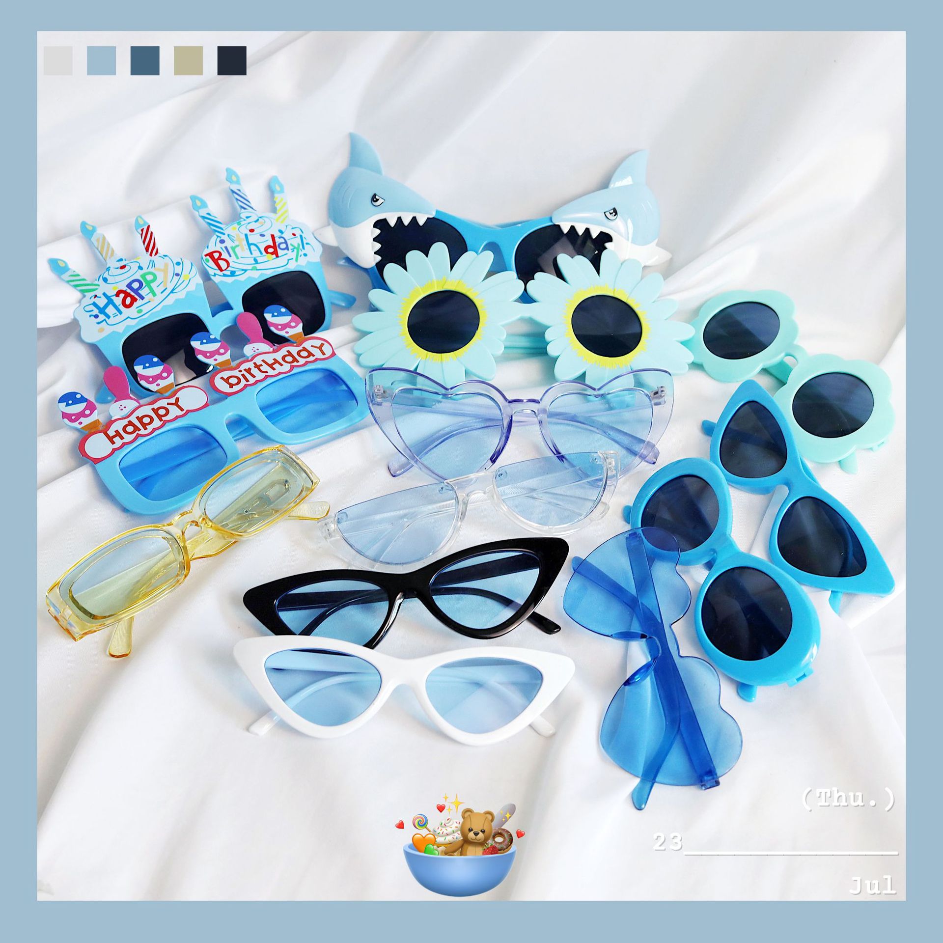 Blue fresh retro glasses