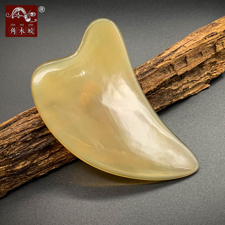 brand Manufactor wholesale Yak horn Scraping board Hand made heart-shaped massage Beauty film customized polishing