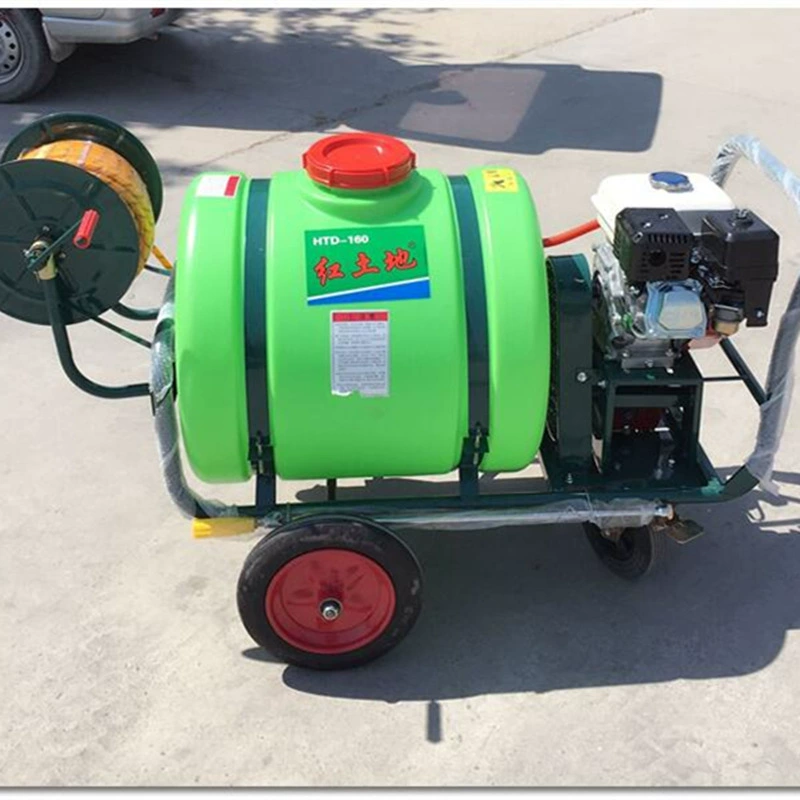 Ручной толчок распылительная машина высокого давления распыление красной почвы автомобильный опрыскиватель очистка дороги 160 л машина для очистки бензиновая дезинфекционная машина