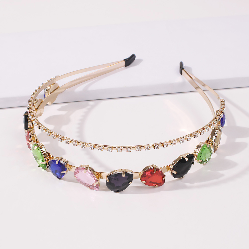 Fashion Baroque Color Drill Alloy Headwear For Women Wholesale display picture 11