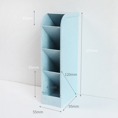 Organizador de escritorio para lápices con divisores inclinados 