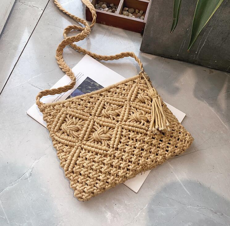 187g Weight Zipper Closure Type Single Shoulder Strap Strap Type Square Bag Bags Type Daily Occasion Straw Material Women's Backpack Backpack Solid Color Pattern All Seasons Season Women'S Gender Fashion Style Square Shape Small Size Women's Small All Seasons Straw Fashion Square Bag