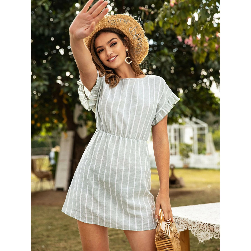 summer new loose striped dress  NSSA40044