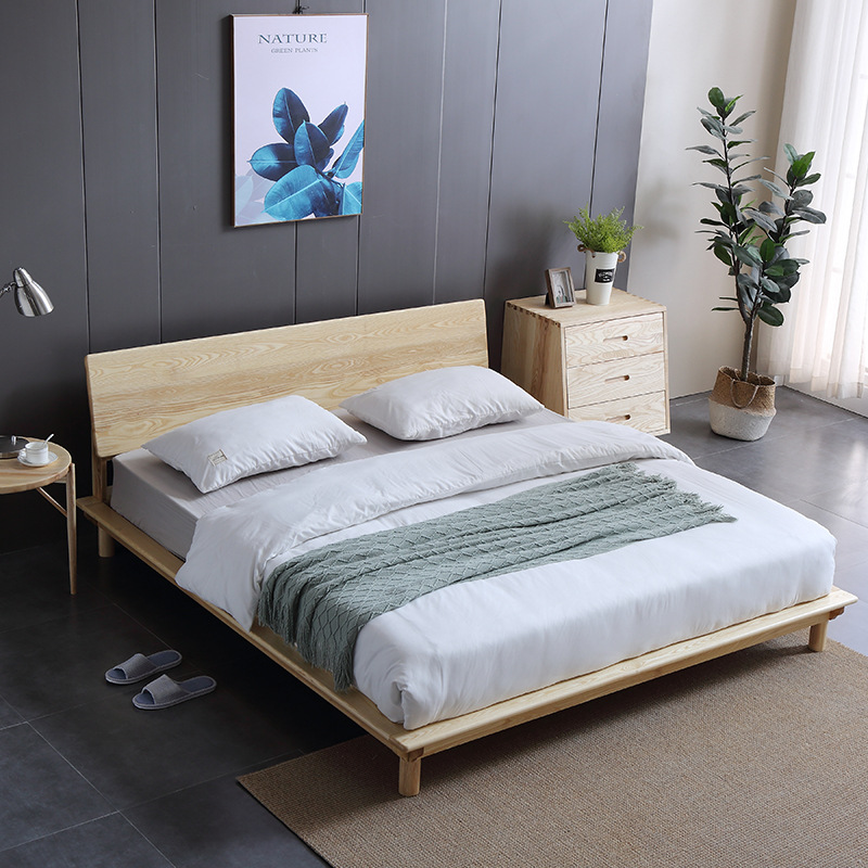 北歐風全實木床1.8米現代簡約日式榻榻米床雙人矮床1.5小戶型主臥